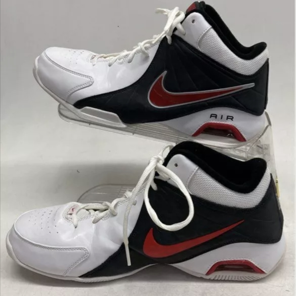 Nike Air Visi Pro Red White & Black Sneakers Size 9 Pre-owned Like New MSRP $119 - Picture 3 of 7
